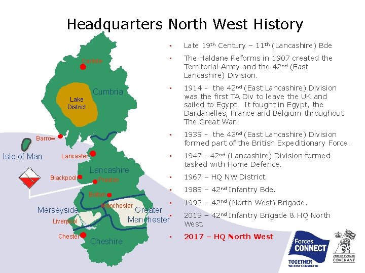  Headquarters North West History Carlisle Cumbria • Late 19 th Century – 11