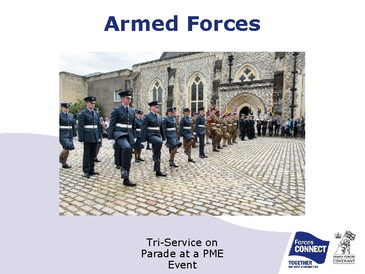 Armed Forces Tri-Service on Parade at a PME Event 