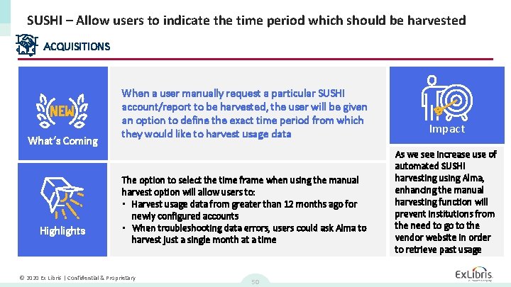 SUSHI – Allow users to indicate the time period which should be harvested ACQUISITIONS