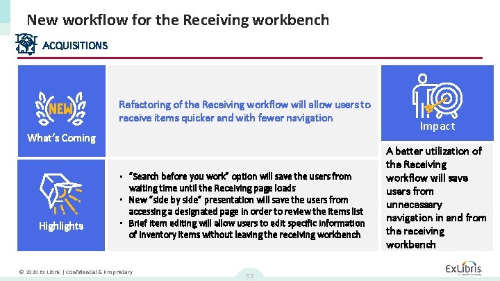 New workflow for the Receiving workbench ACQUISITIONS Refactoring of the Receiving workflow will allow