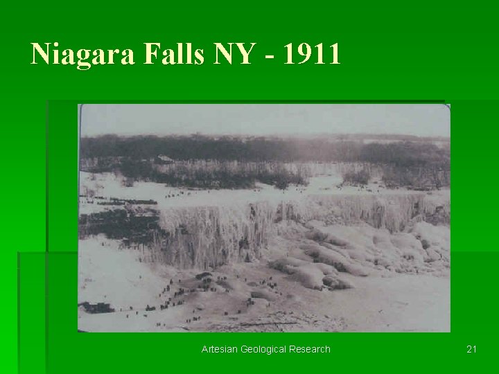 Niagara Falls NY - 1911 Artesian Geological Research 21 