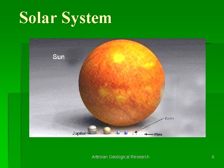 Solar System Artesian Geological Research 6 