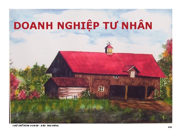 DOANH NGHIỆP TƯ NH N CHỦ THỂ KINH DOANH - ĐÀO THU HẰNG 101