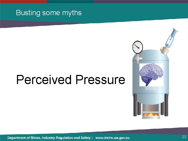 Busting some myths Perceived Pressure 22 