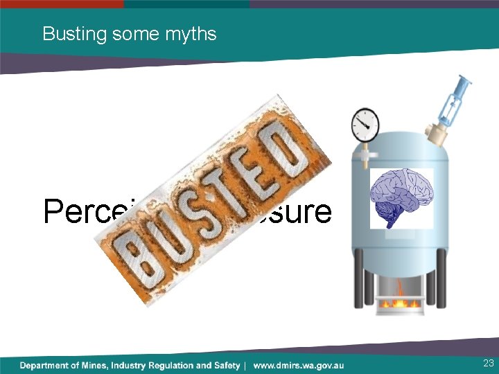 Busting some myths Perceived Pressure 23 