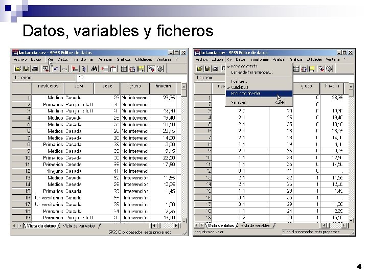 Datos, variables y ficheros 4 