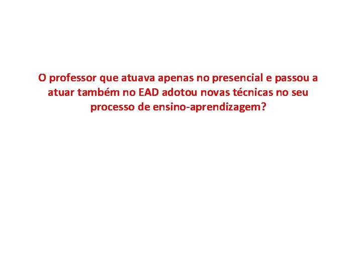 O professor que atuava apenas no presencial e passou a atuar também no EAD