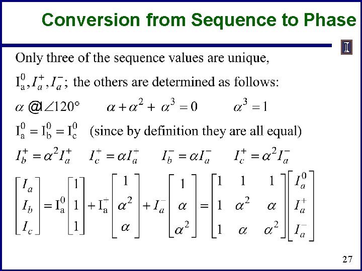 Conversion from Sequence to Phase 27 