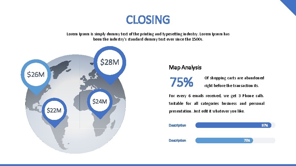 CLOSING Lorem Ipsum is simply dummy text of the printing and typesetting industry. Lorem