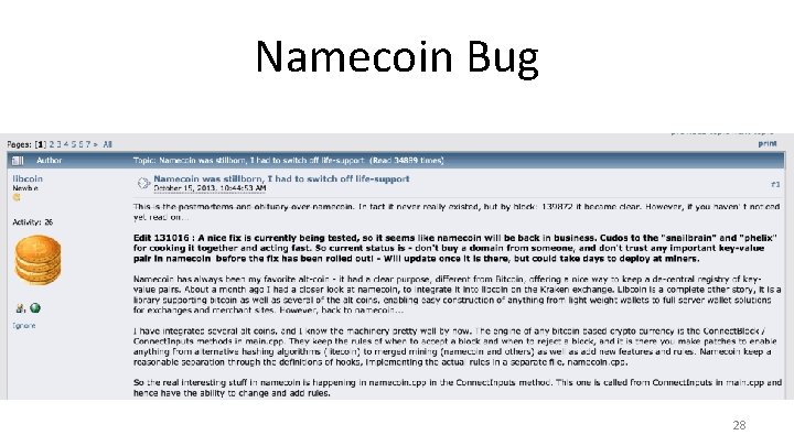 Namecoin Bug 28 