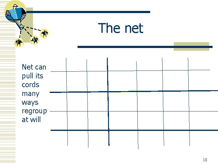 The net Net can pull its cords many ways regroup at will 18 