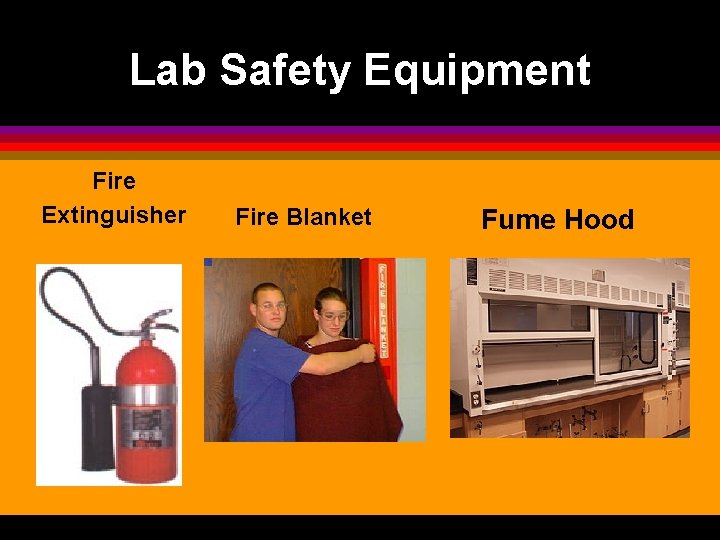 Lab Safety Equipment Fire Extinguisher Fire Blanket Fume Hood 