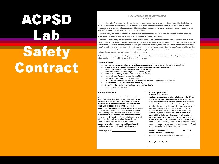 ACPSD Lab Safety Contract 