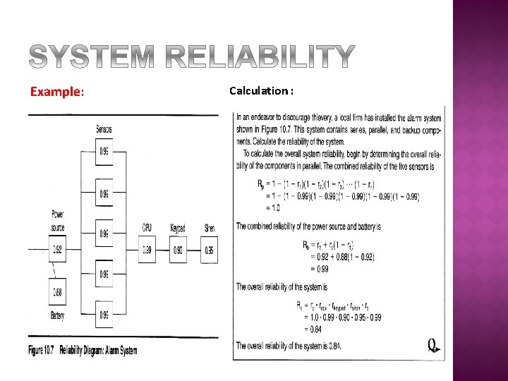 Example: Calculation : 