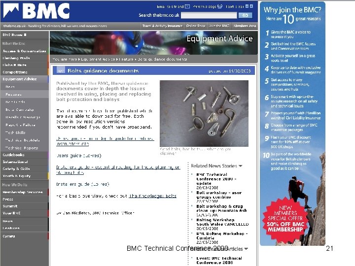 BMC Technical Conference 2008 21 