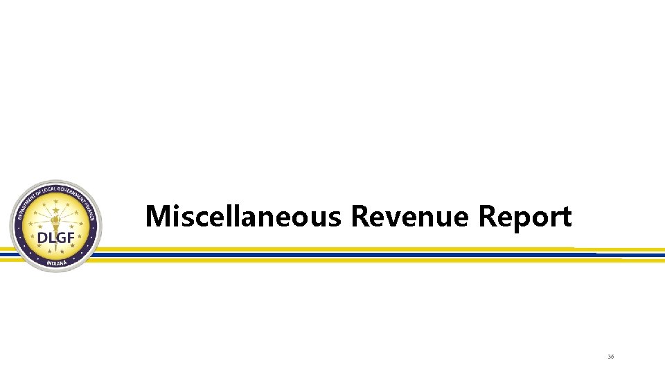 Miscellaneous Revenue Report 36 