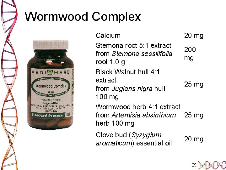 Wormwood Complex Calcium Stemona root 5: 1 extract from Stemona sessilifolia root 1. 0