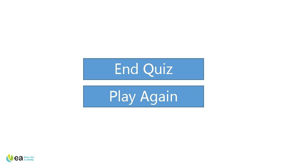 End Quiz Play Again 