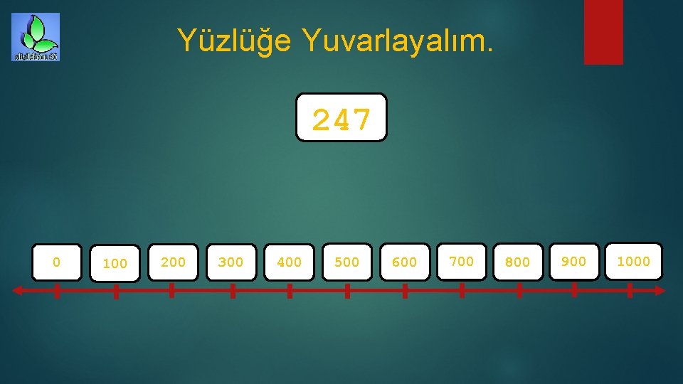 Yüzlüğe Yuvarlayalım. 247 0 100 200 300 400 500 600 700 800 900 1000