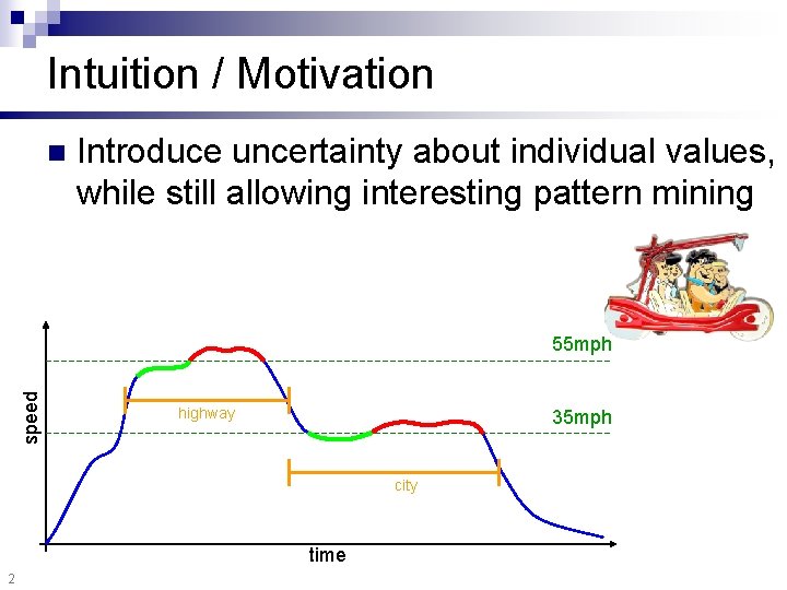 Intuition / Motivation n Introduce uncertainty about individual values, while still allowing interesting pattern