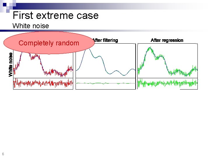 First extreme case White noise Completely random 6 