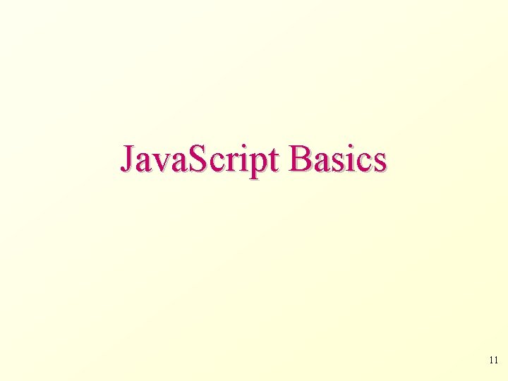 Java. Script Basics 11 