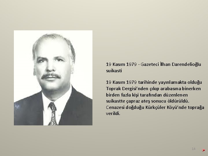 19 Kasım 1979 - Gazeteci İlhan Darendelioğlu suikasti 19 Kasım 1979 tarihinde yayınlamakta olduğu 19 Kasım 1979 - Gazeteci İlhan Darendelioğlu suikasti 19 Kasım 1979 tarihinde yayınlamakta olduğu