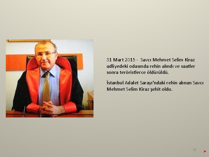 31 Mart 2015 - Savcı Mehmet Selim Kiraz adliyedeki odasında rehin alındı ve saatler 31 Mart 2015 - Savcı Mehmet Selim Kiraz adliyedeki odasında rehin alındı ve saatler