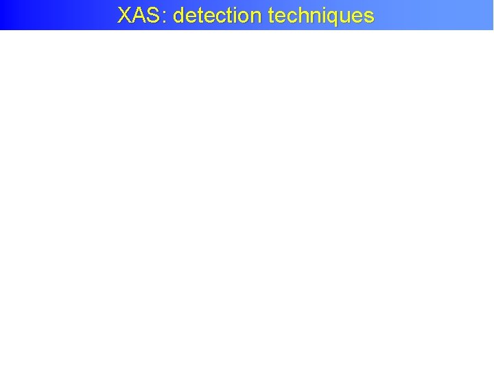XAS: detection techniques 