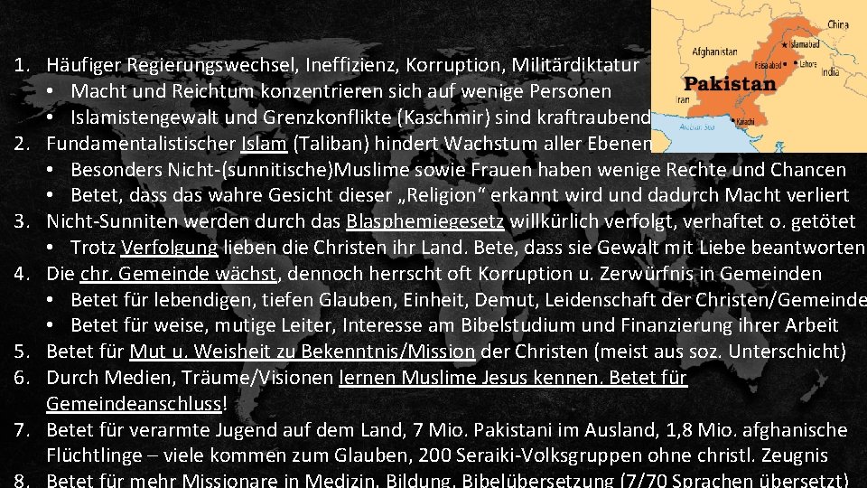 1. Häufiger Regierungswechsel, Ineffizienz, Korruption, Militärdiktatur • Macht und Reichtum konzentrieren sich auf wenige