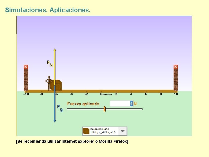 Simulaciones. Aplicaciones. [Se recomienda utilizar Internet Explorer o Mozilla Firefox] 