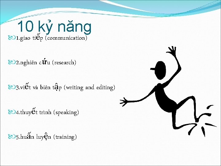 10 kỷ năng 1. giao tiếp (communication) 2. nghiên cứu (research) 3. viết và 10 kỷ năng 1. giao tiếp (communication) 2. nghiên cứu (research) 3. viết và