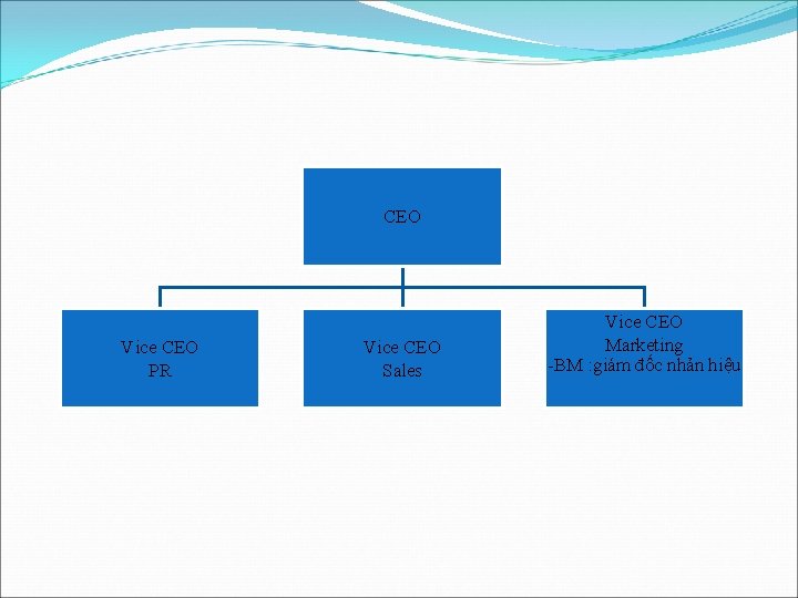 CEO Vice CEO PR Vice CEO Sales Vice CEO Marketing -BM : giám đốc CEO Vice CEO PR Vice CEO Sales Vice CEO Marketing -BM : giám đốc