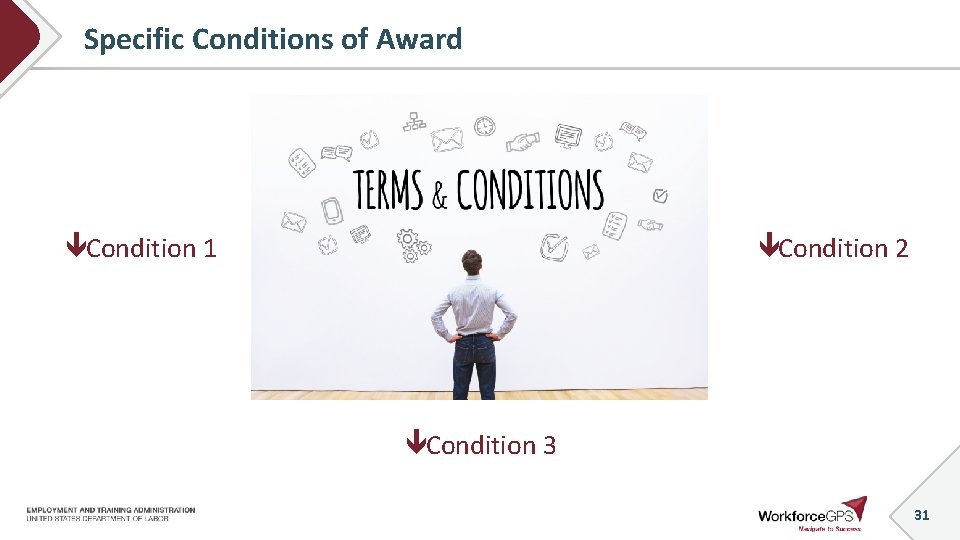 Specific Conditions of Award Condition 1 Condition 2 Condition 3 31 