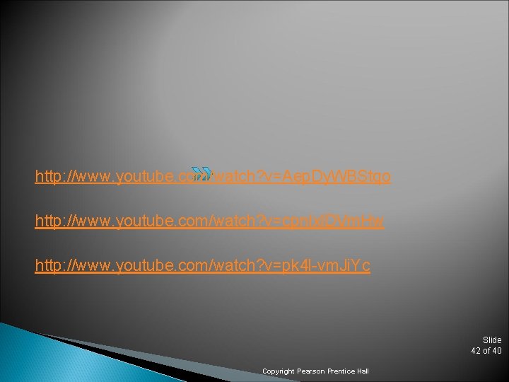 http: //www. youtube. com/watch? v=Aep. Dy. WBStqo http: //www. youtube. com/watch? v=cpn. Ixl. DVm.