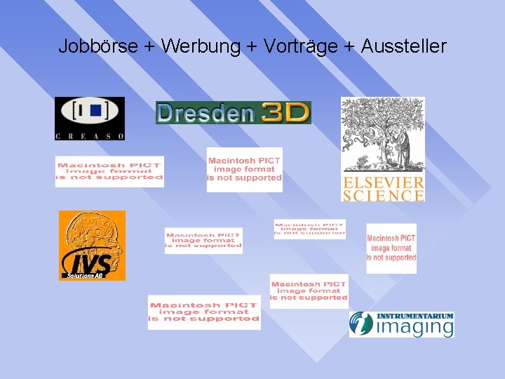 Jobbörse + Werbung + Vorträge + Aussteller 