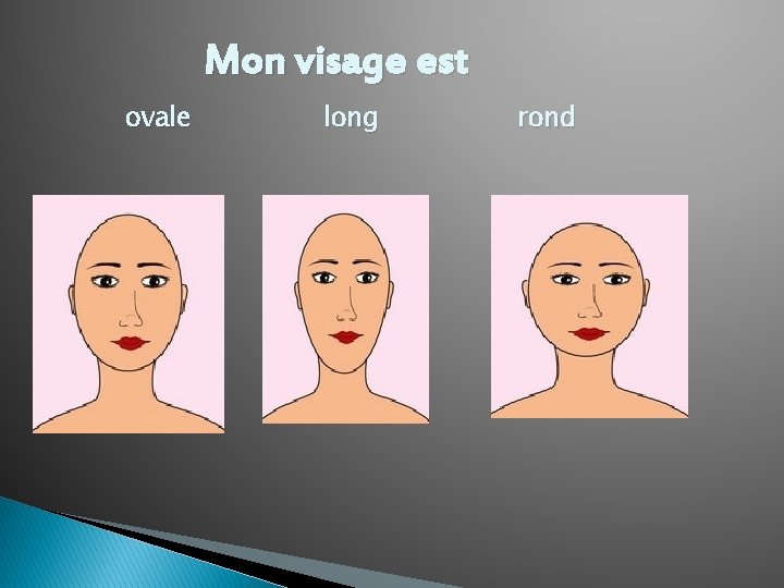 Mon visage est ovale long rond 