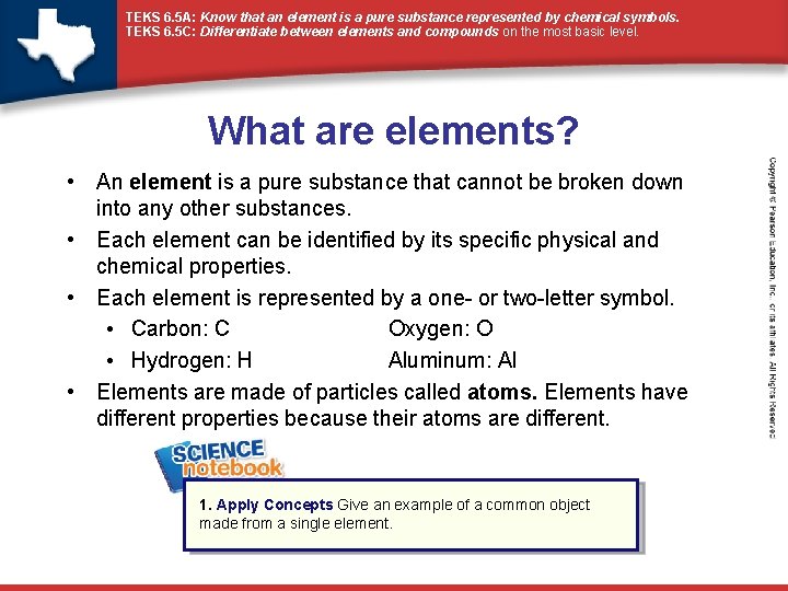 Teks 6 5 A Know That An Element