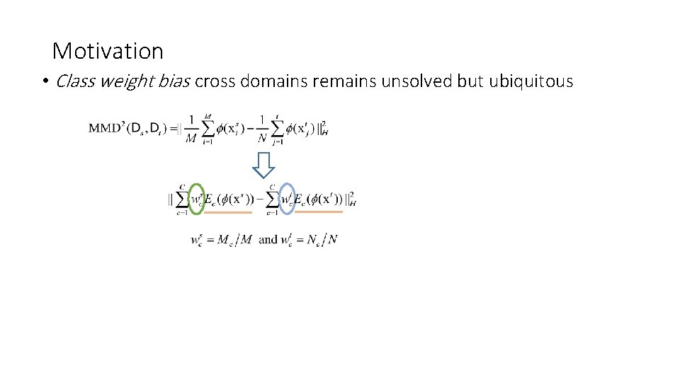 Motivation • Class weight bias cross domains remains unsolved but ubiquitous 