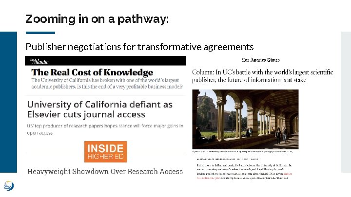 Zooming in on a pathway: Publisher negotiations for transformative agreements 