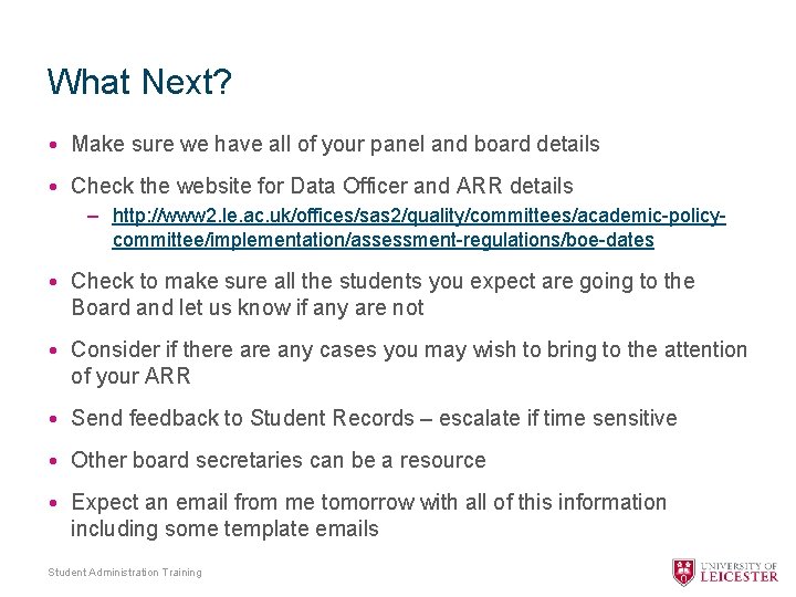 What Next? • Make sure we have all of your panel and board details