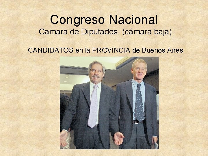 Congreso Nacional Camara de Diputados (cámara baja) CANDIDATOS en la PROVINCIA de Buenos Aires