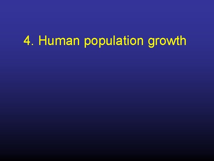 4. Human population growth 