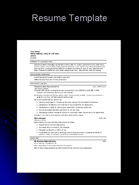 Resume Template 