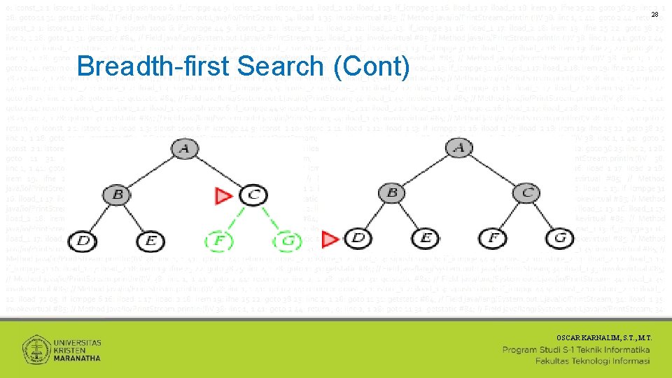 28 Breadth-first Search (Cont) OSCAR KARNALIM, S. T. , M. T. 