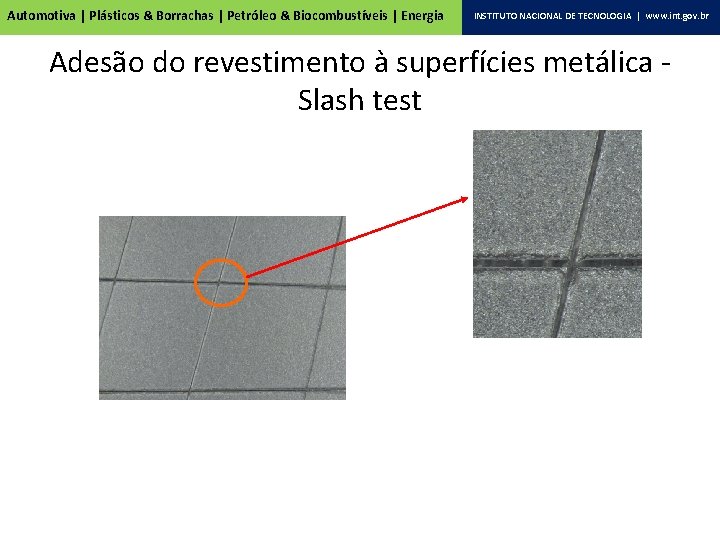 Automotiva | Plásticos & Borrachas | Petróleo & Biocombustíveis | Energia INSTITUTO NACIONAL DE