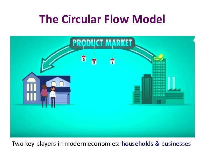 The Circular Flow Model Two key players in modern economies: households & businesses 