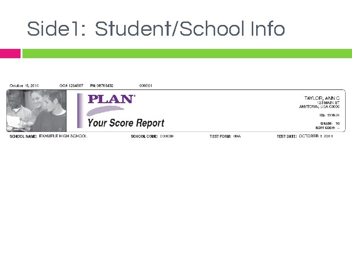 Side 1: Student/School Info 