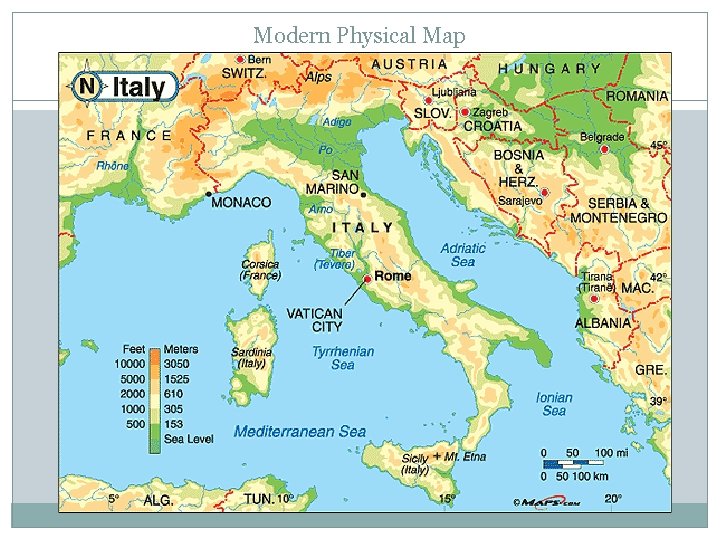 Modern Physical Map Modern Physical Map