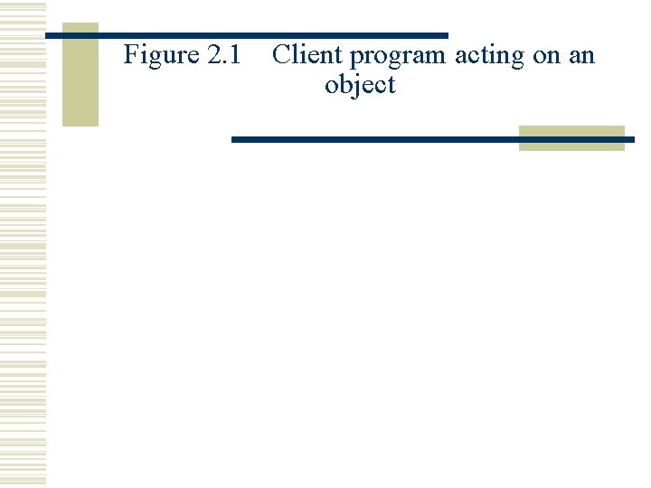 Figure 2. 1 Client program acting on an object Figure 2. 1 Client program acting on an object